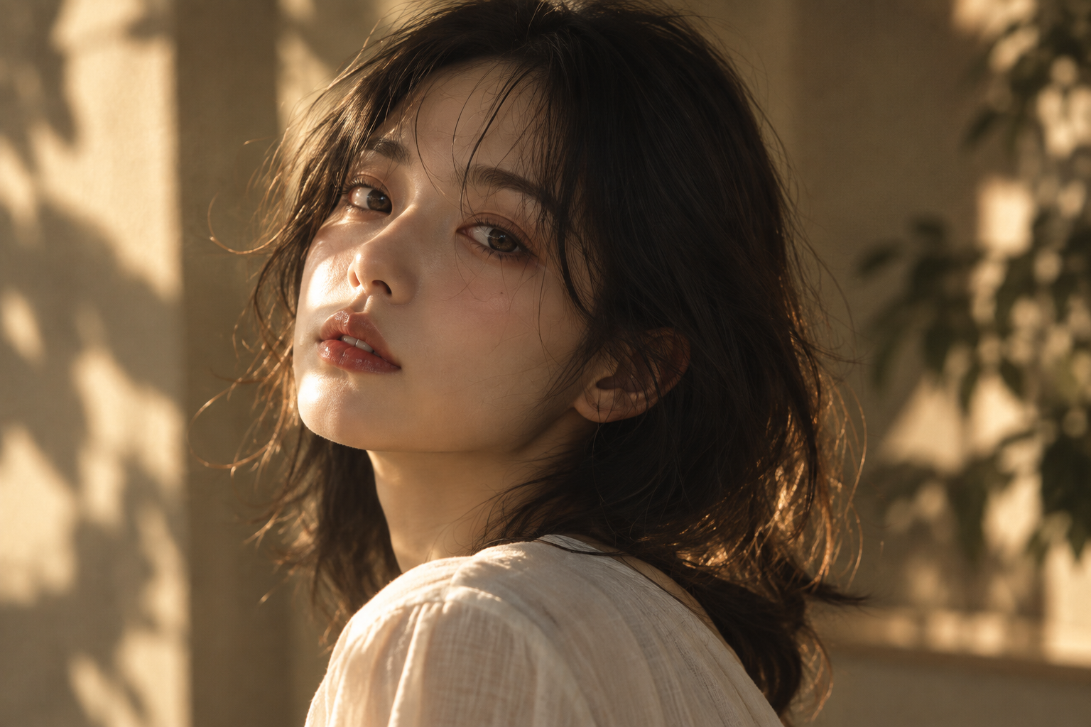 A portrait created with soft warm light